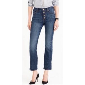 J.Crew Straightaway Exposed Button Straight Leg Jeans